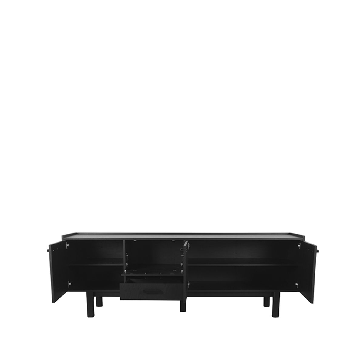 Sideboard Alara Eiche Schwarz 220 cm