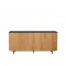 Sideboard Aline Black/Natural Oak 160 cm