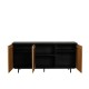 Sideboard Aline Black/Natural Oak 160 cm