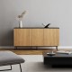 Sideboard Aline Black/Natural Oak 160 cm
