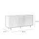 Sideboard Aline Black/Natural Oak 160 cm