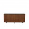 Dressoir Aline Zwart/Rustiek Eiken 160 cm