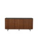 Dressoir Aline Zwart/Rustiek Eiken 160 cm