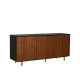 Dressoir Aline Zwart/Rustiek Eiken 160 cm