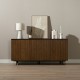 Dressoir Aline Zwart/Rustiek Eiken 160 cm