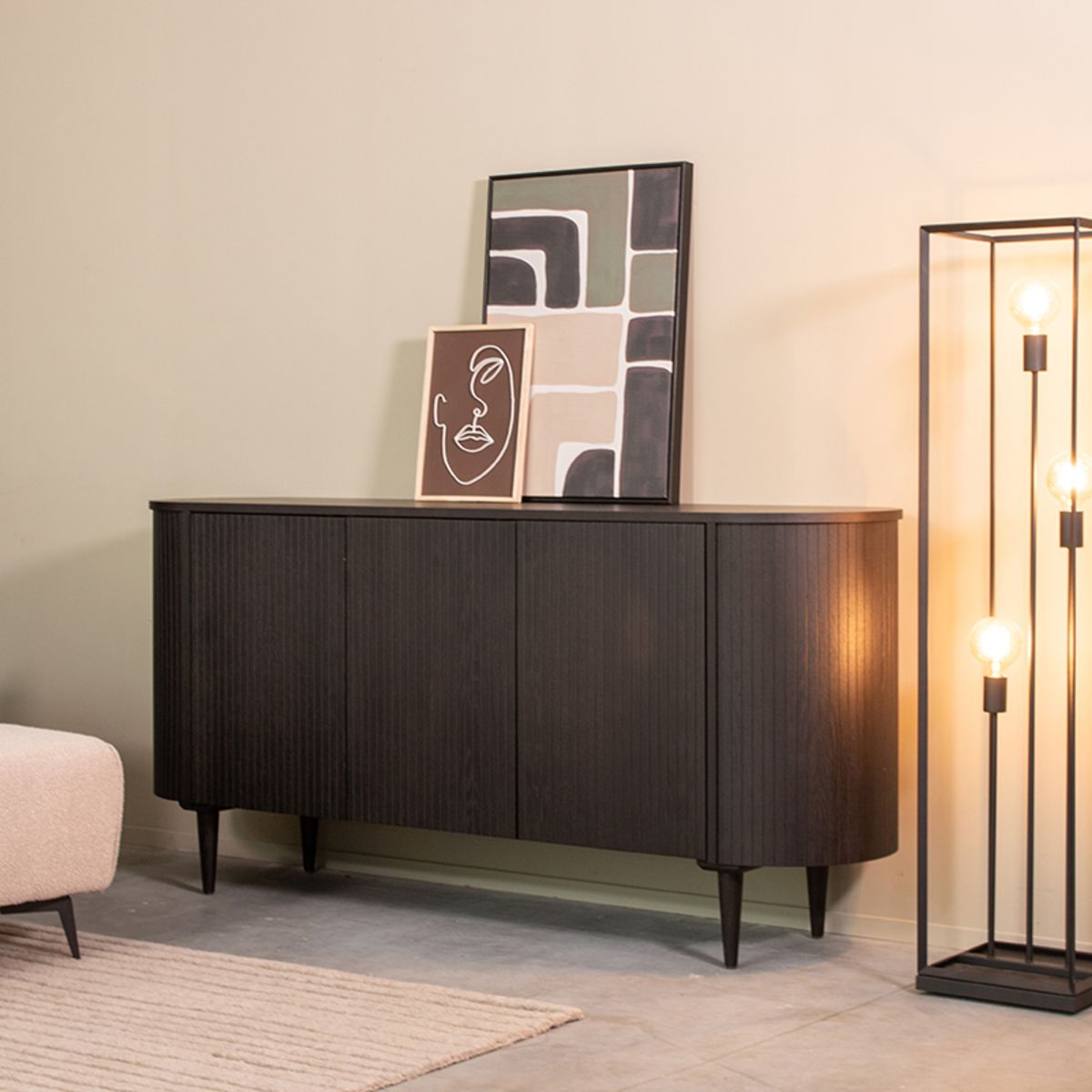 Dressoir Besta Chêne Noir 180 cm