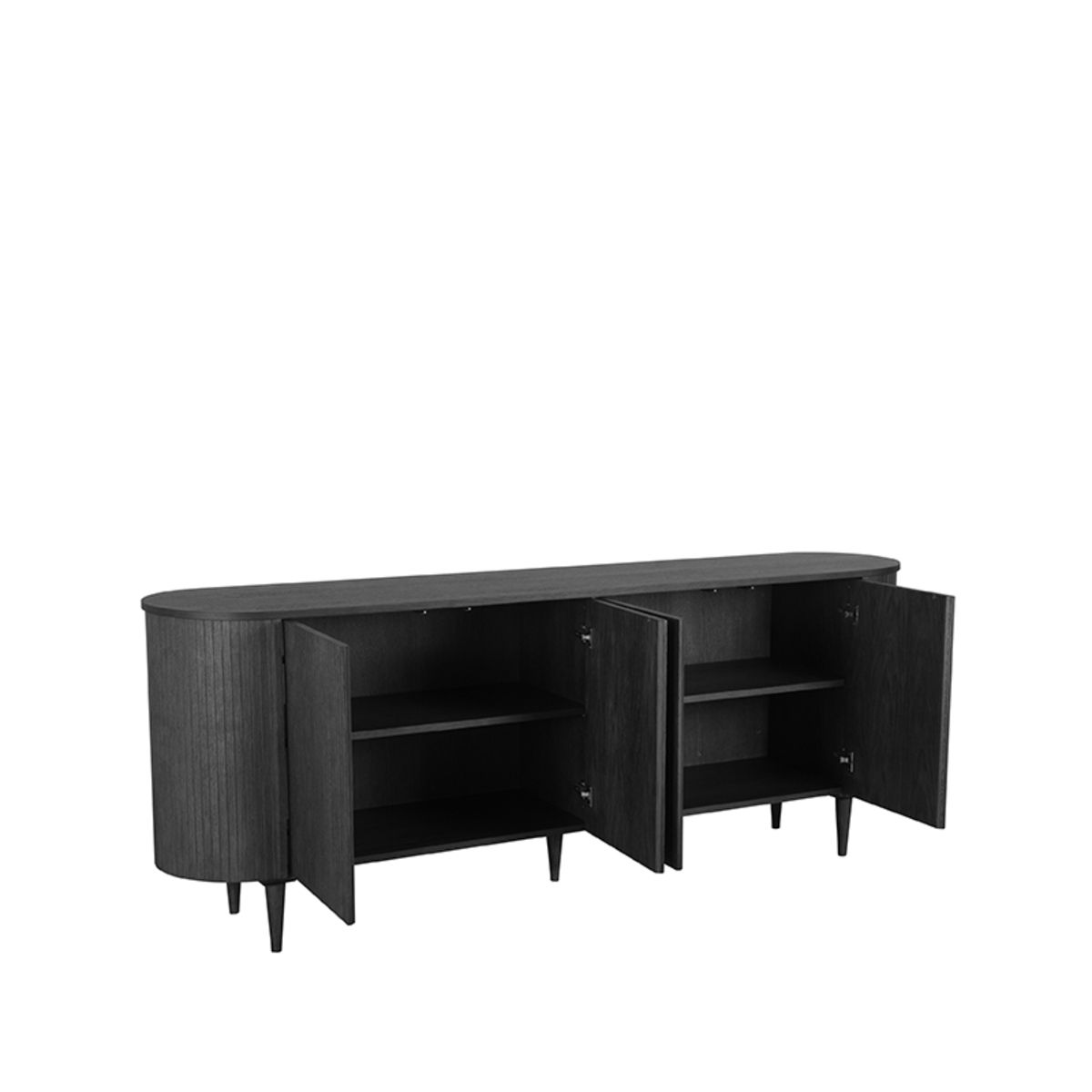 Dressoir Besta Zwart Eiken 220 cm