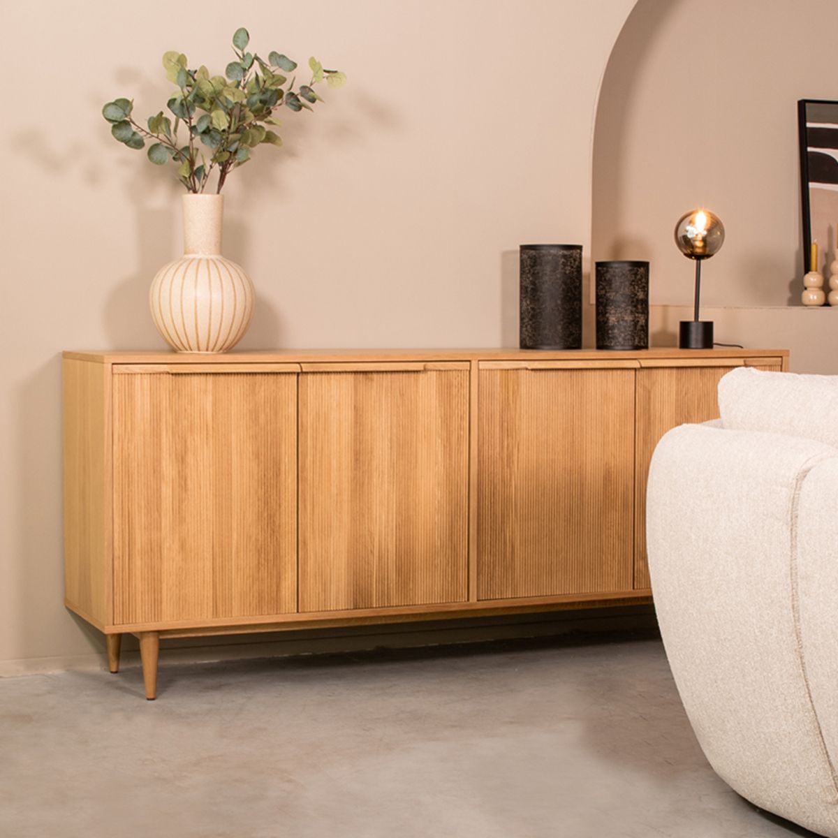 Dressoir Dina Naturel Eiken 200 cm Dressoir Dina Naturel Eiken 200 cm