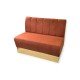 Luxury Upholstered Restaurant Bench Clara luxury restaurant bench in terracotta upholstery with vertical channelled backrest and matte gold HPL base