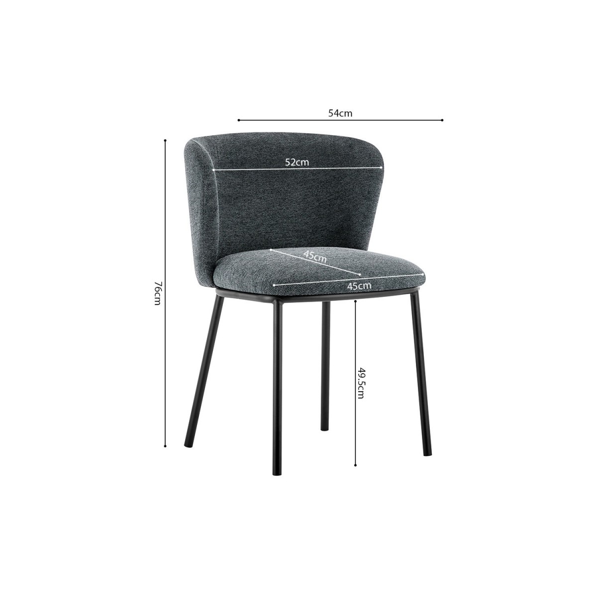 Chair Restaurant Cafe Bar And Horeca - Arthur Dark Gray Chair Restaurant Cafe Bar And Horeca - Arthur Dark Gray