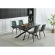 Chair Restaurant Cafe Bar And Horeca - Beny Fabric Green