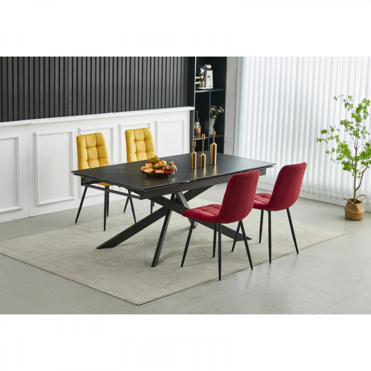 Chair Restaurant Cafe Bar And Horeca - Beny Fabric Green