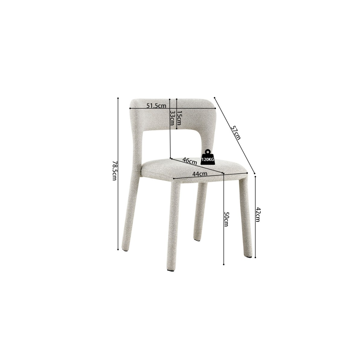 Chair Restaurant Cafe Bar And Horeca - Elia  Ecru