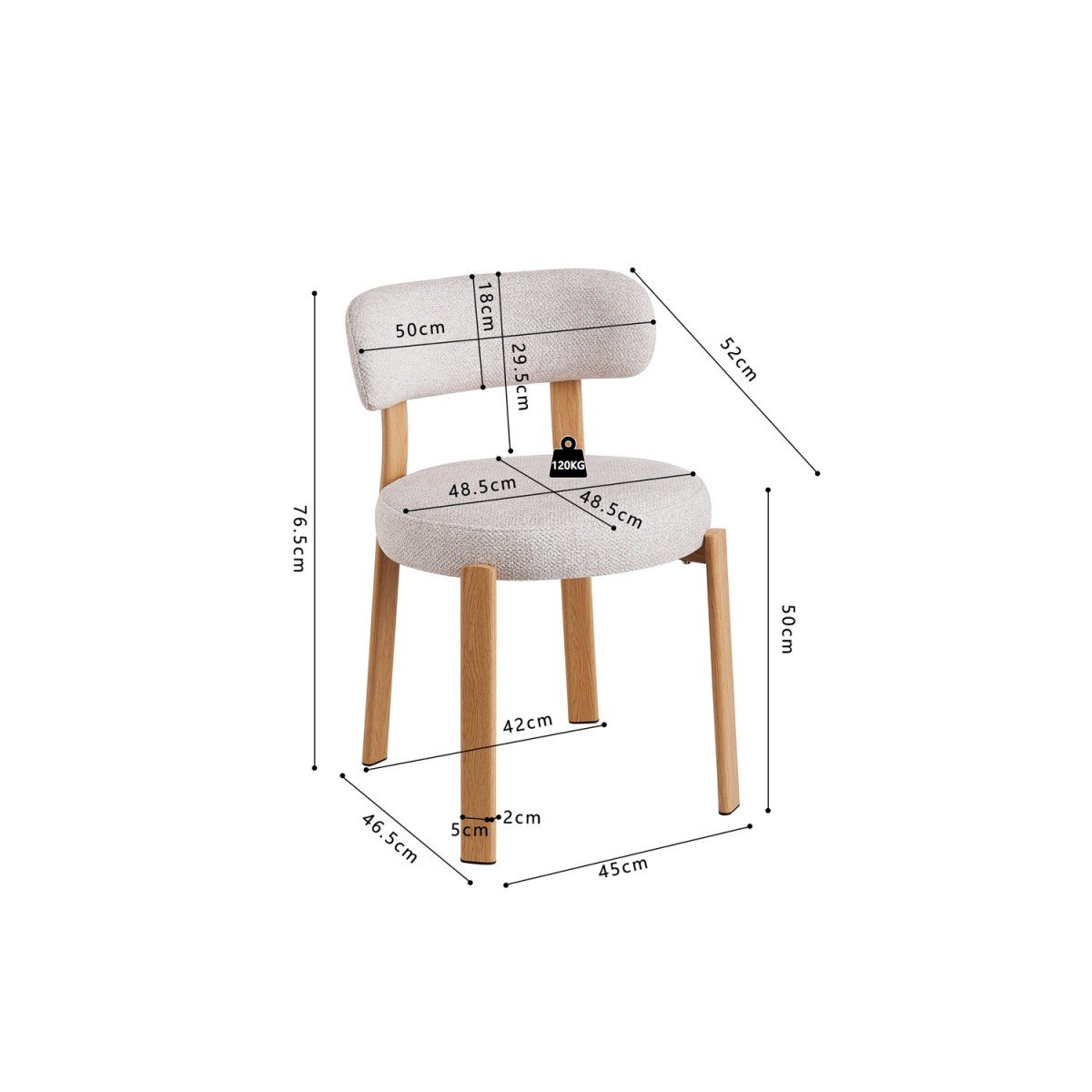 Chaise Restaurant Cafe Bar Et Horeca - CANNAS Beige / Naturel Pied Chaise Restaurant Cafe Bar Et Horeca - CANNAS Beige / Naturel Pied
