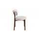 Chair Restaurant Cafe Bar And Horeca - CANNAS Beige / Walnut-colored leg Chair Restaurant Cafe Bar And Horeca - CANNAS Beige / Walnut-colored leg