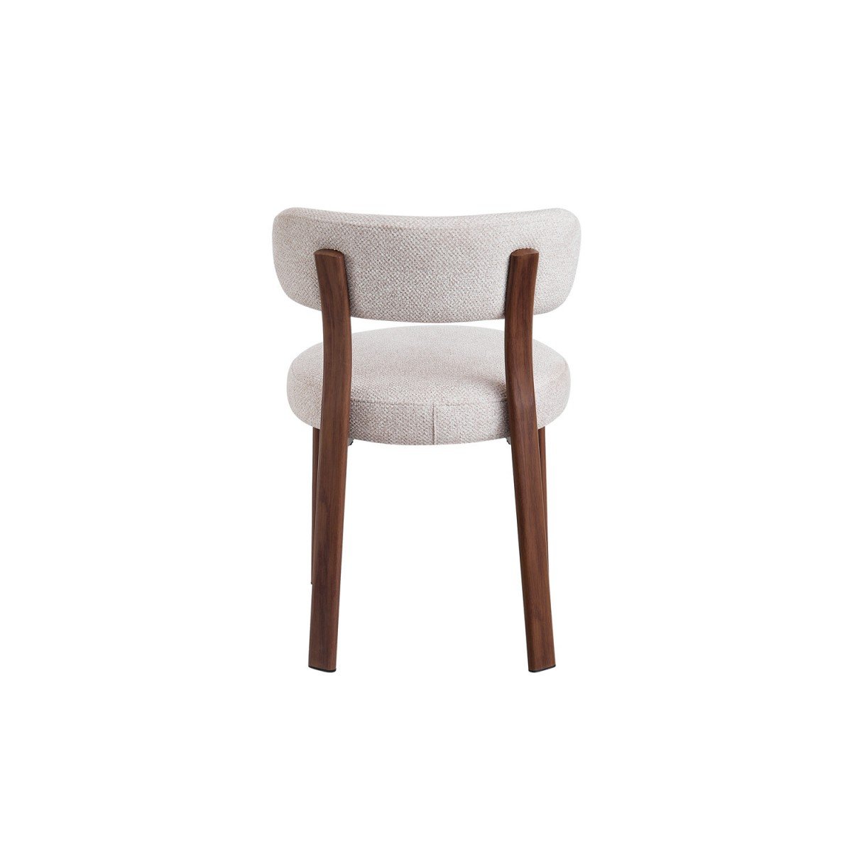 Chair Restaurant Cafe Bar And Horeca - CANNAS Beige / Walnut-colored leg Chair Restaurant Cafe Bar And Horeca - CANNAS Beige / Walnut-colored leg