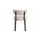 Chair Restaurant Cafe Bar And Horeca - CANNAS Beige / Walnut-colored leg Chair Restaurant Cafe Bar And Horeca - CANNAS Beige / Walnut-colored leg