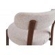 Chair Restaurant Cafe Bar And Horeca - CANNAS Beige / Walnut-colored leg Chair Restaurant Cafe Bar And Horeca - CANNAS Beige / Walnut-colored leg