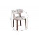 Chair Restaurant Cafe Bar And Horeca - CANNAS Beige / Walnut-colored leg Chair Restaurant Cafe Bar And Horeca - CANNAS Beige / Walnut-colored leg