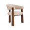 Stuhl Restaurant Cafe Bar Und Horeca - NICE - ( Walnuss Eschenholz ) - Beige Cremona
