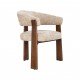 Stuhl Restaurant Cafe Bar Und Horeca - NICE - ( Walnuss Eschenholz ) - Beige Cremona
