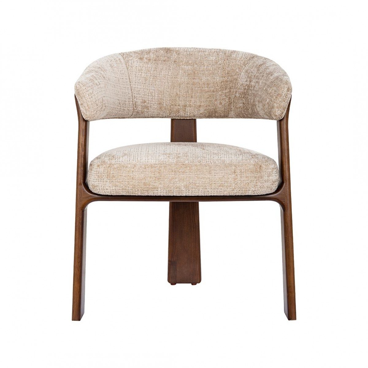 Chair Restaurant Cafe Bar And Horeca - NICE - ( Walnut Ashwood) - Beige Cremona