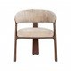 Stuhl Restaurant Cafe Bar Und Horeca - NICE - ( Walnuss Eschenholz ) - Beige Cremona