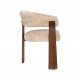 Stuhl Restaurant Cafe Bar Und Horeca - NICE - ( Walnuss Eschenholz ) - Beige Cremona