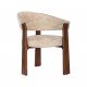 Stuhl Restaurant Cafe Bar Und Horeca - NICE - ( Walnuss Eschenholz ) - Beige Cremona