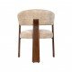 Stuhl Restaurant Cafe Bar Und Horeca - NICE - ( Walnuss Eschenholz ) - Beige Cremona