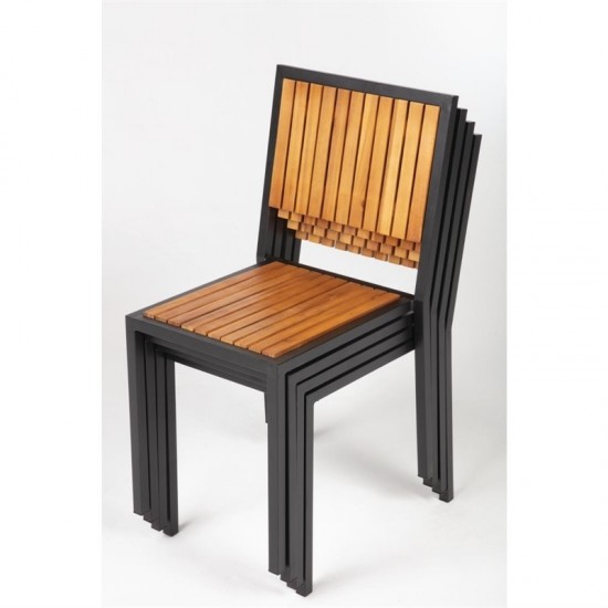 Terrace Chair Restaurant Caf And Horeca Acacia Wood Stackable ARK DS150