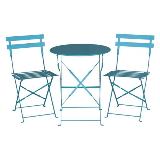 TERRACE TABLE STEEL TURQUOISE 595MM - MBL-GK983