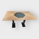 Tafel Restaurant Cafe Bar En Horeca - LYON-P803-70x120 + A400 - 12mm