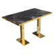 Table Restaurant Cafe Bar And Horeca - MARBRE OR-D4-70X120 + A405 OR - 36MM Table Restaurant Cafe Bar And Horeca - MARBRE OR-D4-70X120 + A405 OR - 36MM