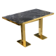 Table Restaurant Cafe Bar And Horeca - MARBRE OR-D4-70X120 + A405 OR - 36MM Table Restaurant Cafe Bar And Horeca - MARBRE OR-D4-70X120 + A405 OR - 36MM