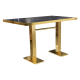 Table Restaurant Cafe Bar And Horeca - MARBRE OR-D4-70X120 + A405 OR - 36MM Table Restaurant Cafe Bar And Horeca - MARBRE OR-D4-70X120 + A405 OR - 36MM