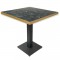 Table Restaurant Cafe Bar And Horeca - MARBRE OR-D4-60X60 + A200 - 36MM