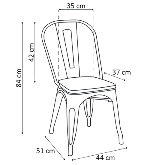 Stuhl Restaurant Café und Horeca – Stuhl Industriel Vintage Schumann