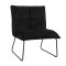 Fauteuil Restaurant Cafe Bar Et Horeca - Zoe Velours Noir 