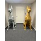 DODY XXL handgemaakte metalen Doberman standbeeld DODY XXL handgemaakte metalen Doberman standbeeld