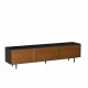 TV Cabinet Avento Black / Rustic Oak 180 cm