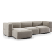 Corner Sofa 3-seater Karl Taupe
