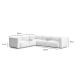 Canapé D'angle 6 Places Karl Off White Canapé D'angle 6 Places Karl Off White