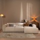 Hoekbank Rechts Meline Chenille Beige