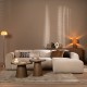 Hoekbank Rechts Meline Chenille Beige