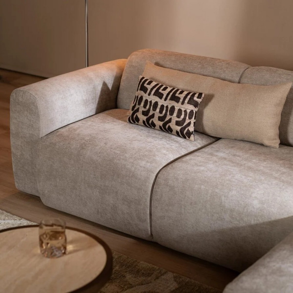 Ecksofa Rechts Meline Taupe