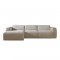Canapé D'angle Gauche Meline Chenille Beige