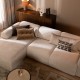Canapé D'angle Gauche Meline Chenille Beige Canapé D'angle Gauche Meline Chenille Beige