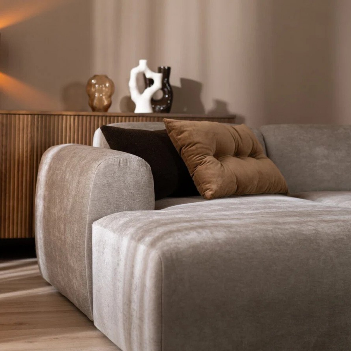 Ecksofa Links Meline Taupe