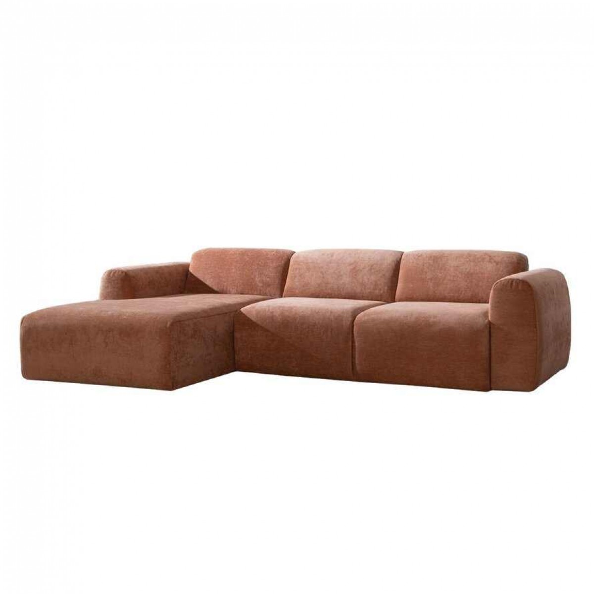 Corner Sofa Left Meline Terra Cotta